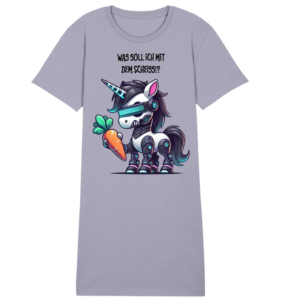 CYBER EINHORN + Text • Halloween • Ladies Premium T-Shirt Kleid aus Bio-Baumwolle S-2XL  • Exklusivdesign • personalisiert