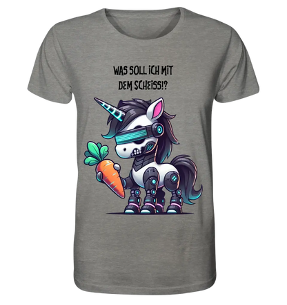 CYBER EINHORN + Text • Halloween • Unisex Premium T-Shirt XS-5XL aus Bio-Baumwolle für Damen & Herren • Exklusivdesign • personalisiert