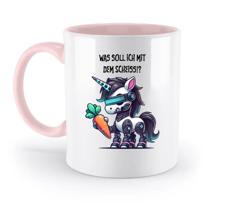 CYBER UNICORN + text • Halloween • two-tone mug • exclusive design • personalized