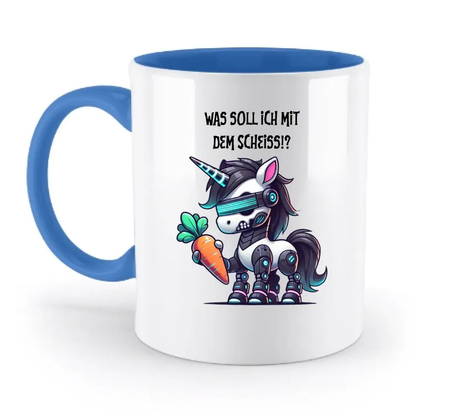 CYBER UNICORN + text • Halloween • two-tone mug • exclusive design • personalized