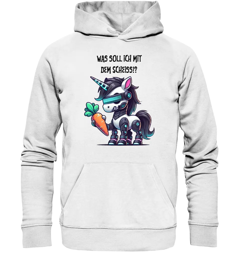 CYBER EINHORN + Text • Unisex Premium Hoodie XS-5XL aus Bio-Baumwolle für Damen & Herren • Exklusivdesign • personalisiert