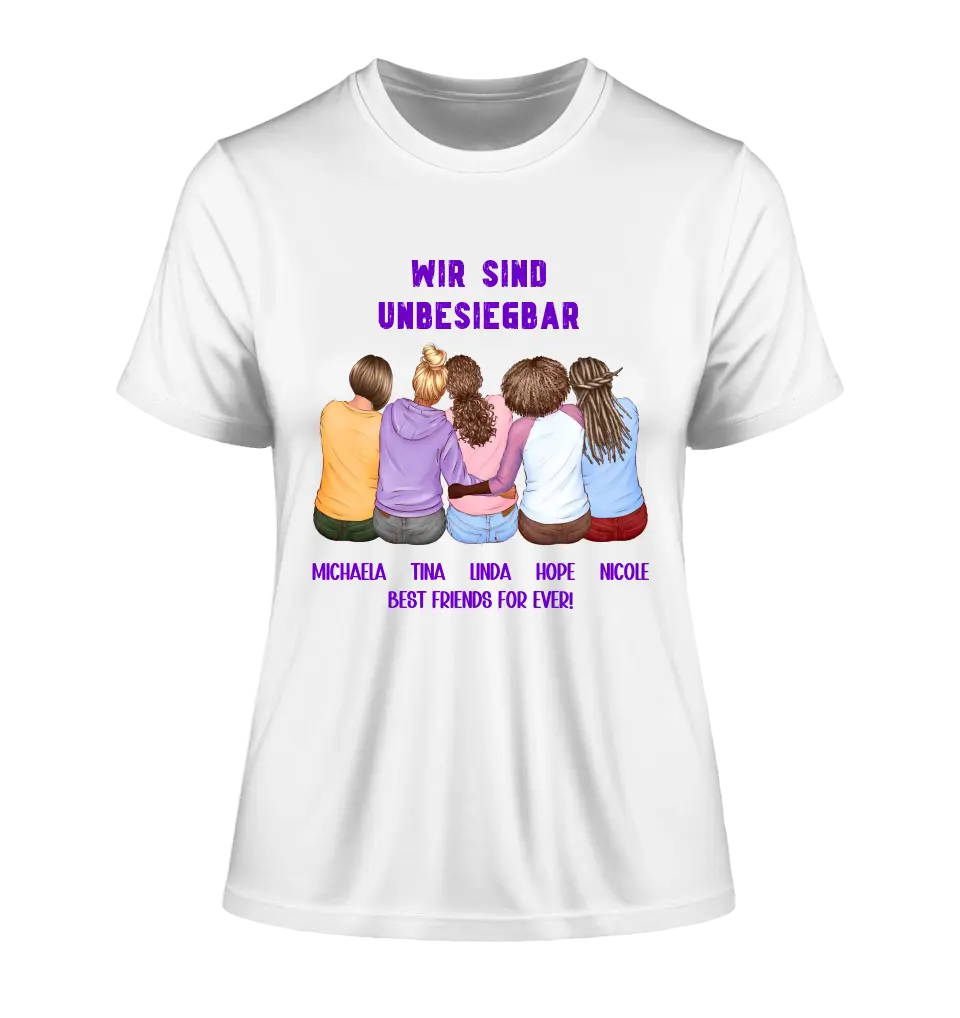 5in1: Design 2-5 friends - Ladies Premium T-Shirt XS-2XL made of organic cotton for women