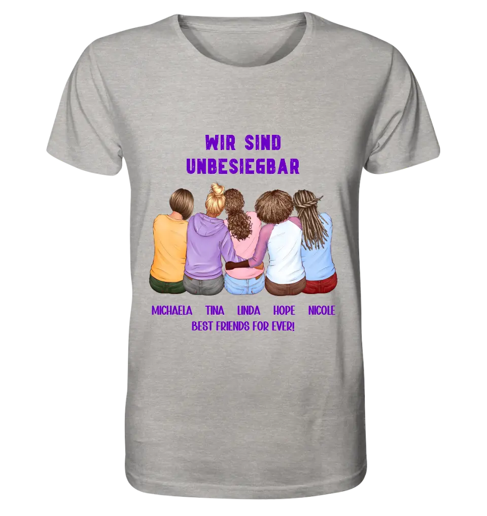 5in1: Design 2-5 girlfriends - Unisex Premium T-Shirt XS-5XL made of organic cotton for women &amp; men