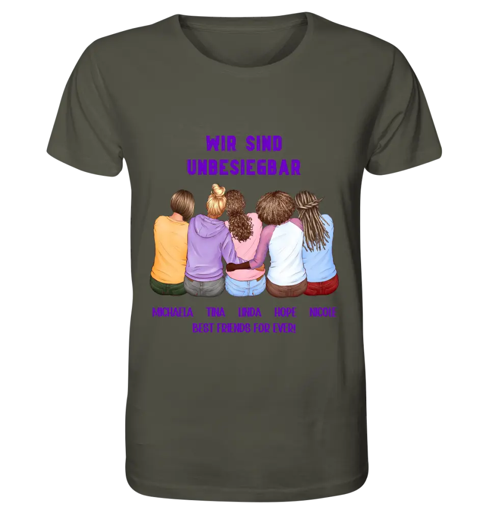 5in1: Design 2-5 girlfriends - Unisex Premium T-Shirt XS-5XL made of organic cotton for women &amp; men