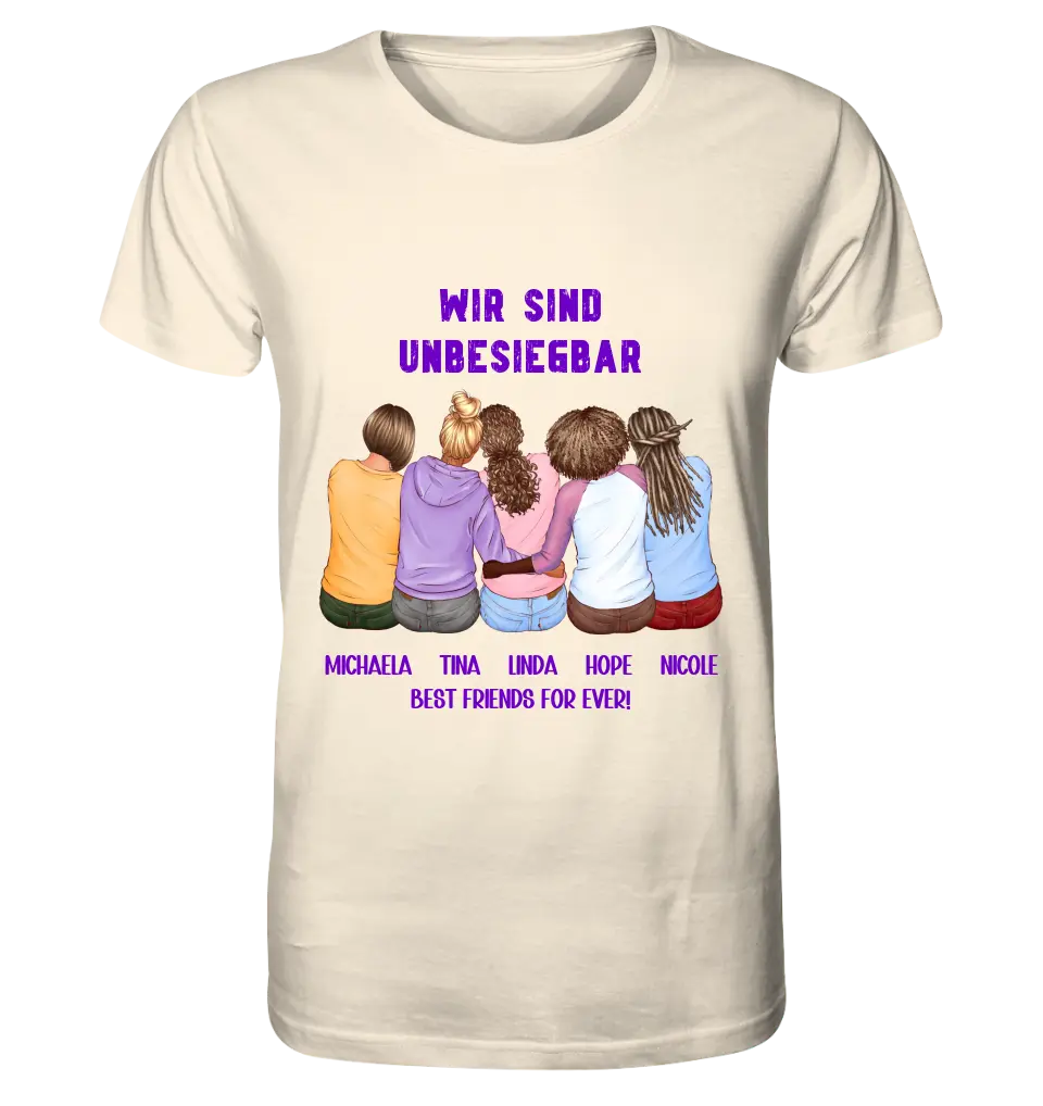 5in1: Design 2-5 girlfriends - Unisex Premium T-Shirt XS-5XL made of organic cotton for women &amp; men