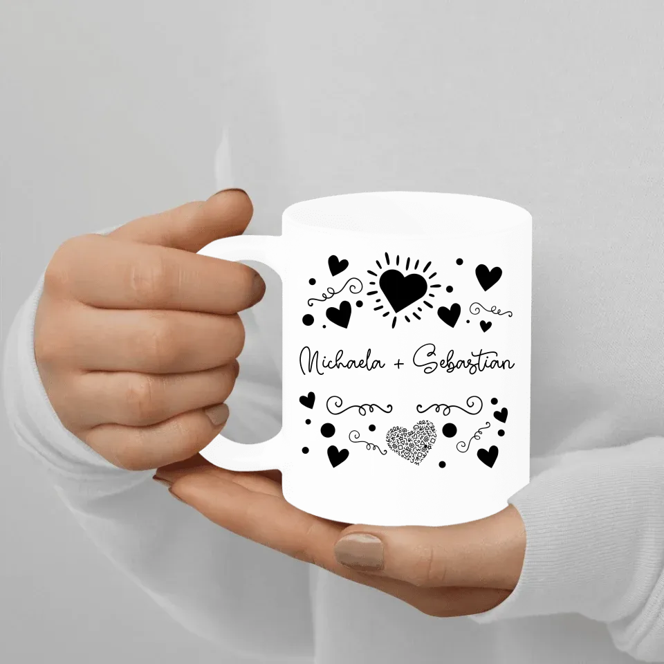 Love with name s 1 • White Ceramic Mug with Color Inside • for U.S. customers