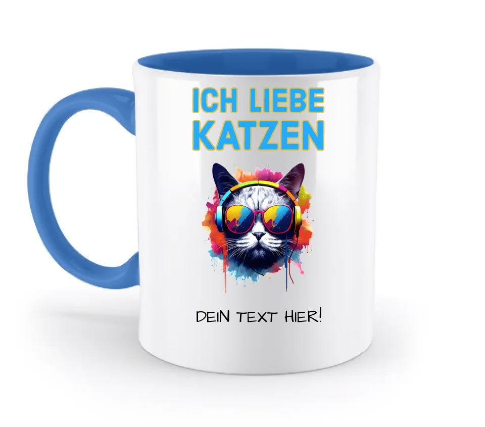 Wähle die Katze (mit Motivauswahl + Text) • zweifarbige Tasse • spülmaschinenfest • personalisiert