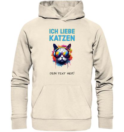 Wähle die Katze (mit Motivauswahl + Text) • Unisex Premium Hoodie XS-5XL aus Bio-Baumwolle für Damen & Herren  • Exklusivdesign • personalisiert