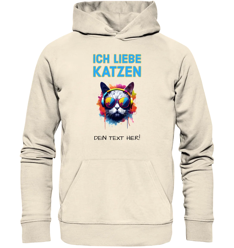 Wähle die Katze (mit Motivauswahl + Text) • Unisex Premium Hoodie XS-5XL aus Bio-Baumwolle für Damen & Herren  • Exklusivdesign • personalisiert