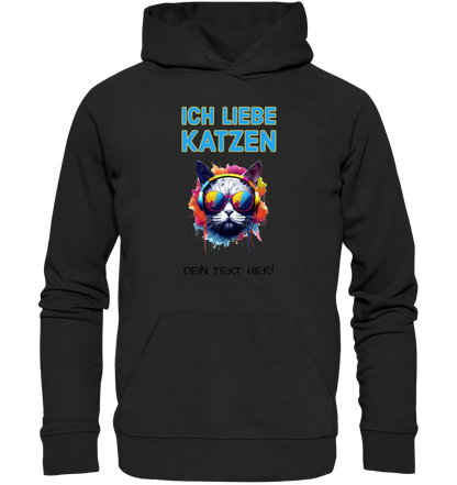 Wähle die Katze (mit Motivauswahl + Text) • Unisex Premium Hoodie XS-5XL aus Bio-Baumwolle für Damen & Herren  • Exklusivdesign • personalisiert