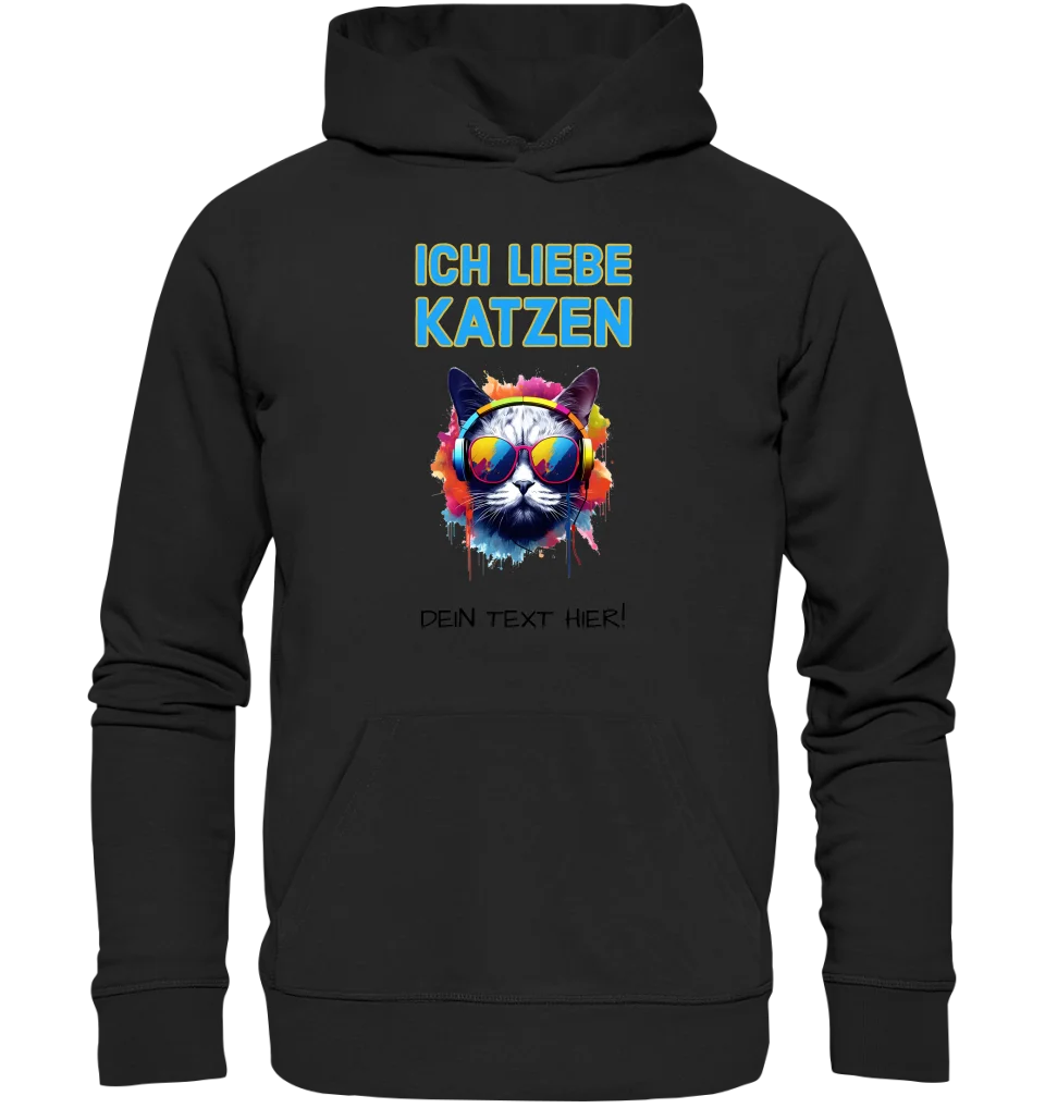 Wähle die Katze (mit Motivauswahl + Text) • Unisex Premium Hoodie XS-5XL aus Bio-Baumwolle für Damen & Herren  • Exklusivdesign • personalisiert