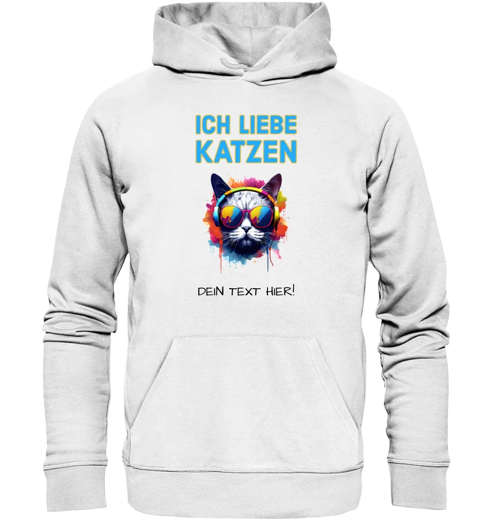 Wähle die Katze mit Motivauswahl + Text • Unisex Premium Hoodie XS-5XL aus Bio-Baumwolle für Damen & Herren • Exklusivdesign • personalisiert