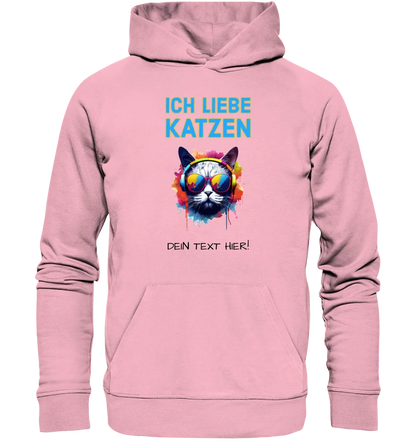 Wähle die Katze (mit Motivauswahl + Text) • Unisex Premium Hoodie XS-5XL aus Bio-Baumwolle für Damen & Herren  • Exklusivdesign • personalisiert