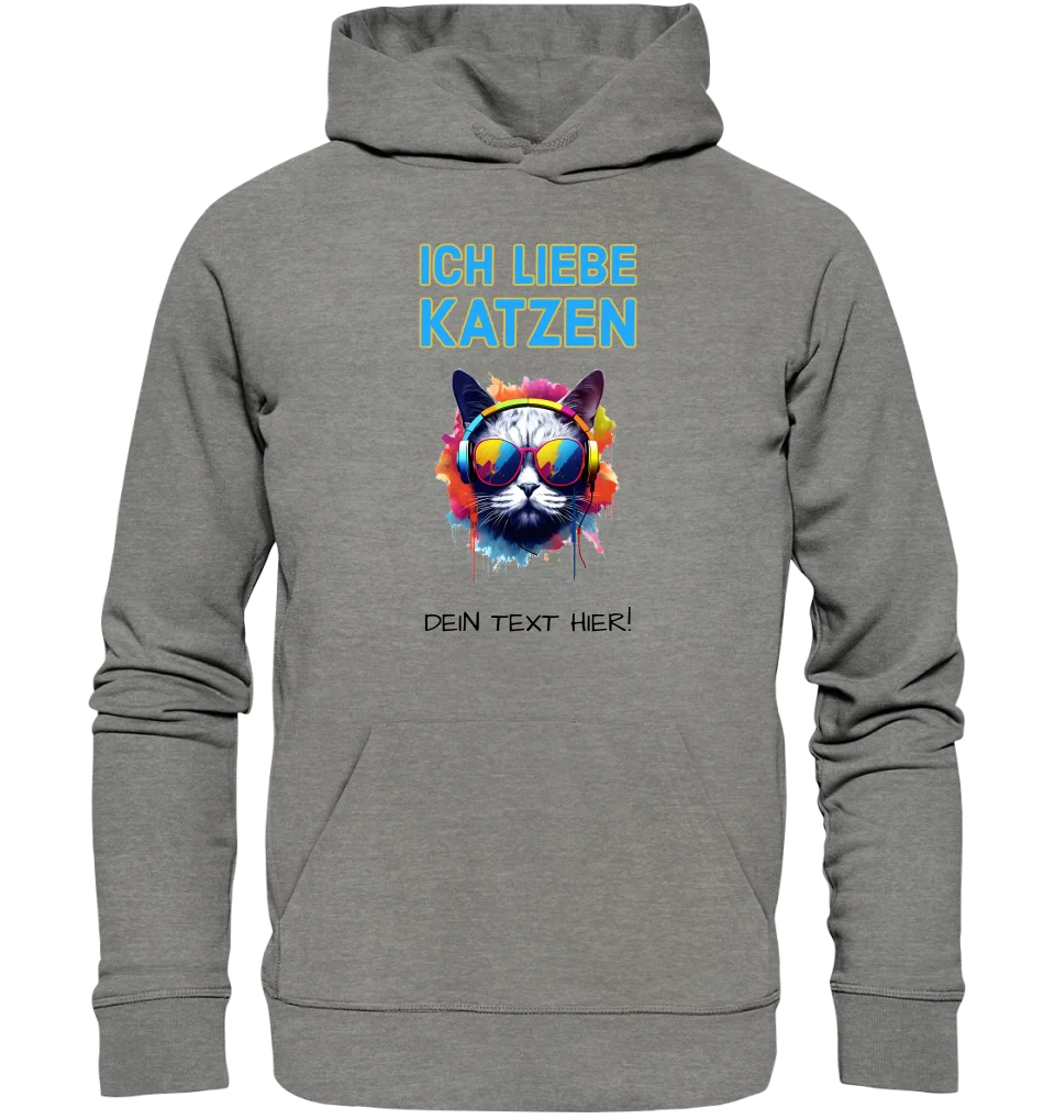 Wähle die Katze (mit Motivauswahl + Text) • Unisex Premium Hoodie XS-5XL aus Bio-Baumwolle für Damen & Herren  • Exklusivdesign • personalisiert