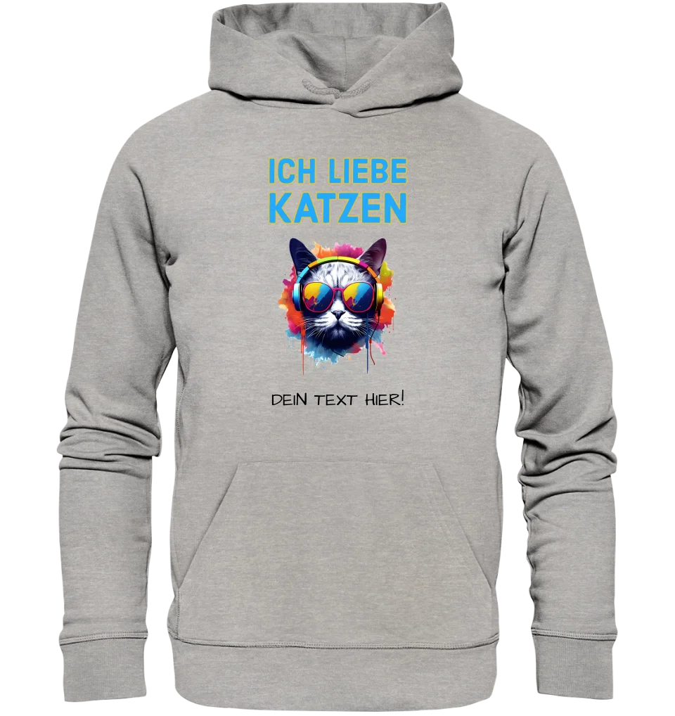 Wähle die Katze (mit Motivauswahl + Text) • Unisex Premium Hoodie XS-5XL aus Bio-Baumwolle für Damen & Herren  • Exklusivdesign • personalisiert