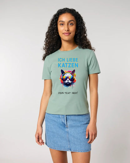 Choose the cat (with motif selection + text) • Ladies Premium T-Shirt XS-2XL made of organic cotton for women • Exclusive design • personalized