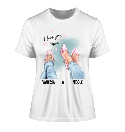 Daughter &amp; Mother • Shoes • Best Mom • Ladies Premium T-Shirt XS-2XL made of organic cotton for women • Exclusive design • personalized • choice of motifs • customizable