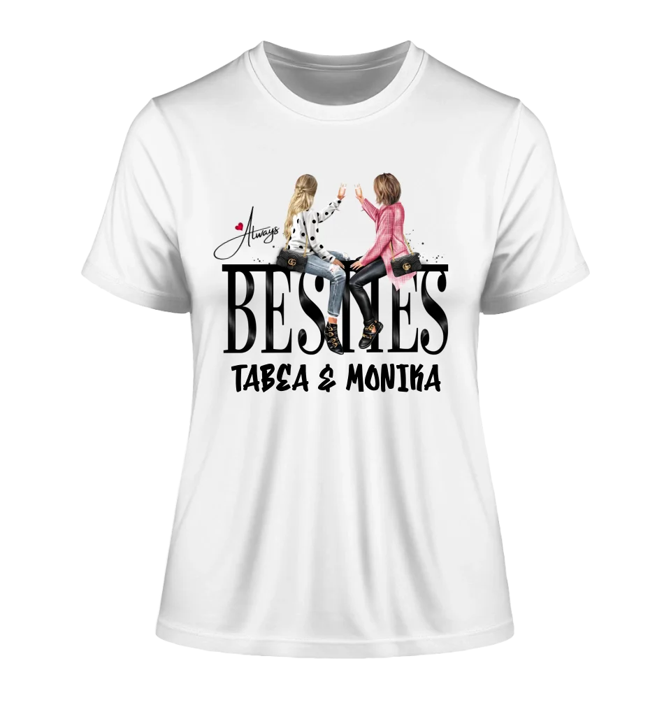 Girls on Text (Besties) • Ladies Premium T-Shirt XS-2XL aus Bio-Baumwolle für Damen • Exklusivdesign • personalisiert