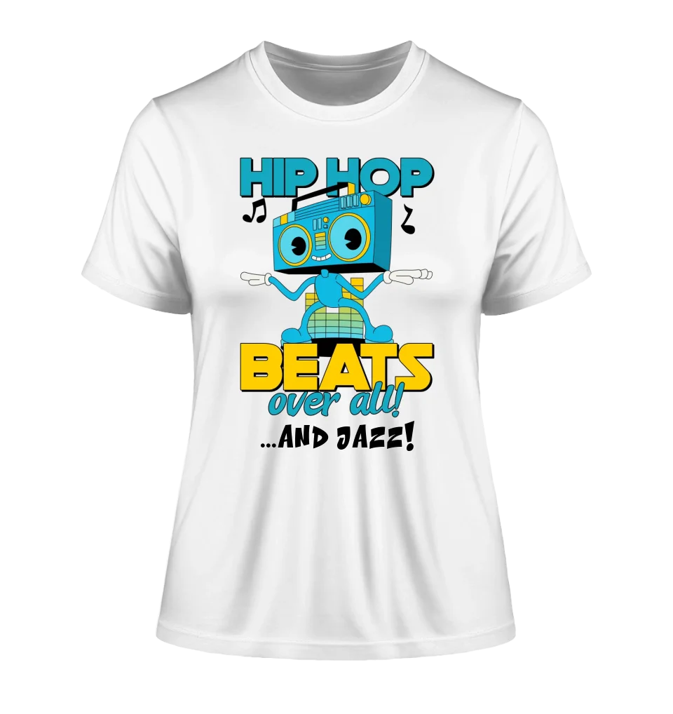 Hip Hop Beats over all • Ladies Premium T-Shirt XS-2XL aus Bio-Baumwolle für Damen • Exklusivdesign • personalisiert