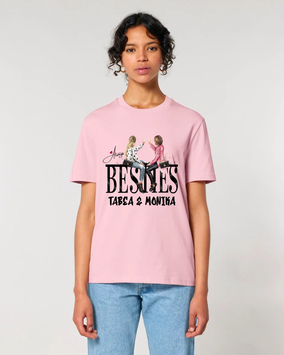 Girls on Text (Besties) • Unisex Premium T-Shirt XS-5XL aus Bio-Baumwolle für Damen & Herren • Exklusivdesign • personalisiert