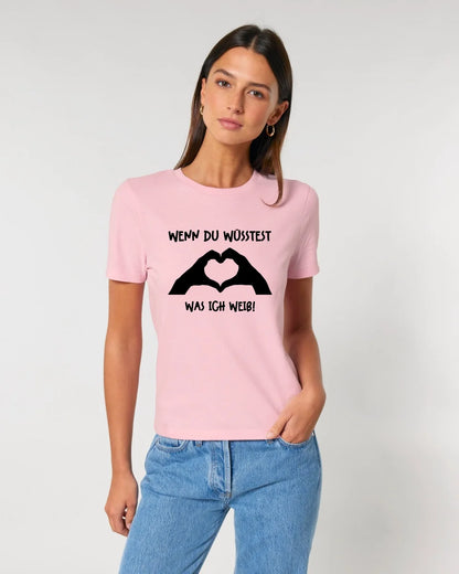 No question, I love you too! • Woman • Hands • personalized text • Ladies Premium T-Shirt XS-2XL made of organic cotton for women • Exclusive design • personalized • choice of motifs • customizable