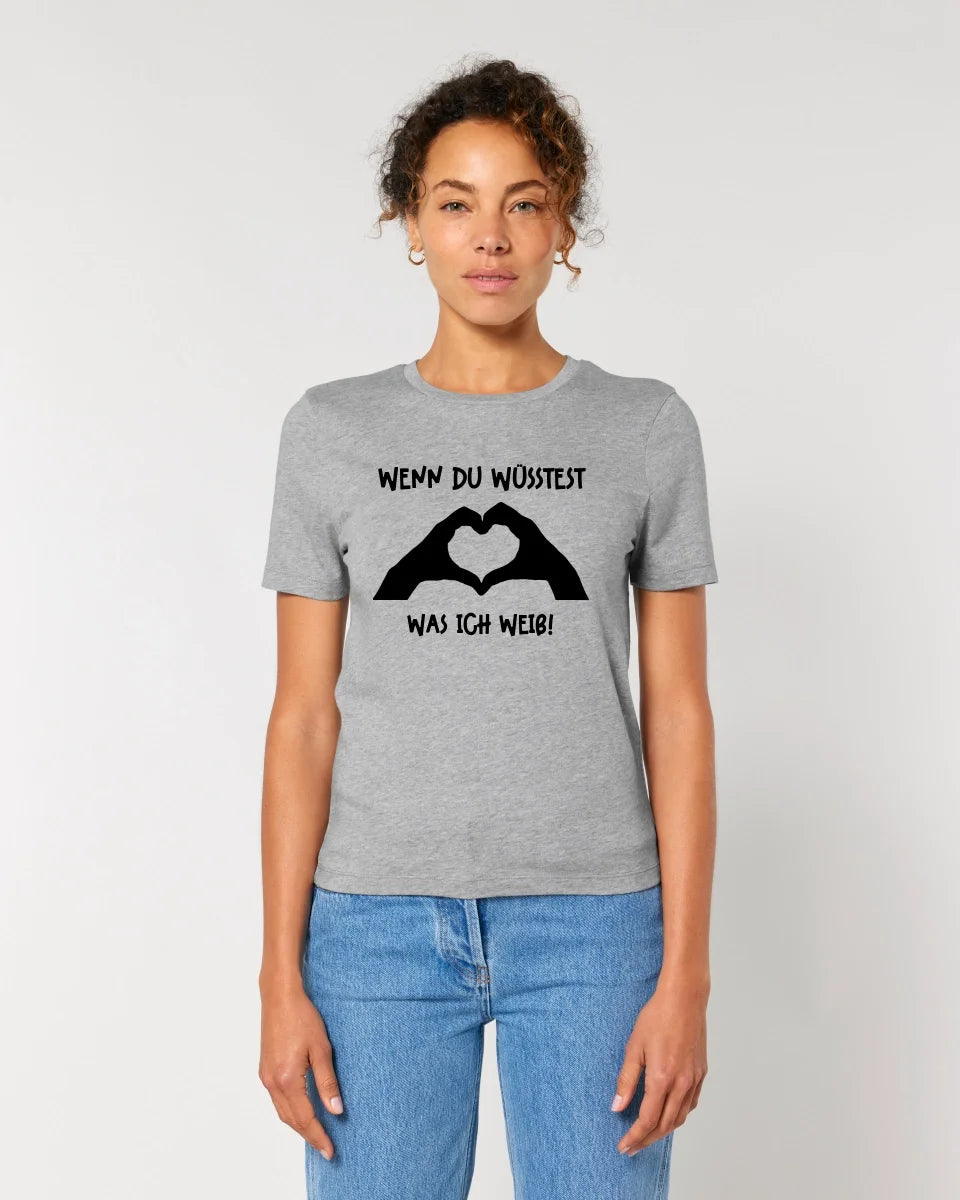 No question, I love you too! • Woman • Hands • personalized text • Ladies Premium T-Shirt XS-2XL made of organic cotton for women • Exclusive design • personalized • choice of motifs • customizable