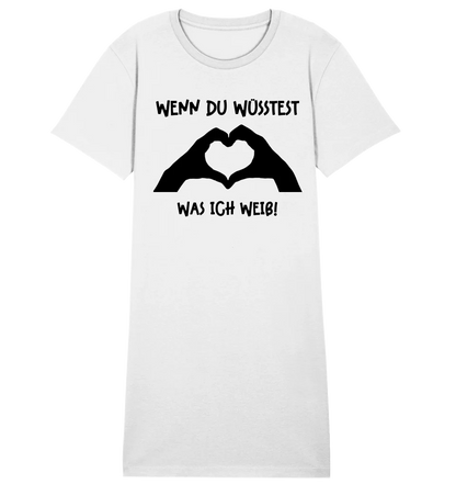 No question, I love you too! • Hands • personalized text • Ladies Premium T-Shirt Dress made of organic cotton S-2XL • Exclusive design • personalized