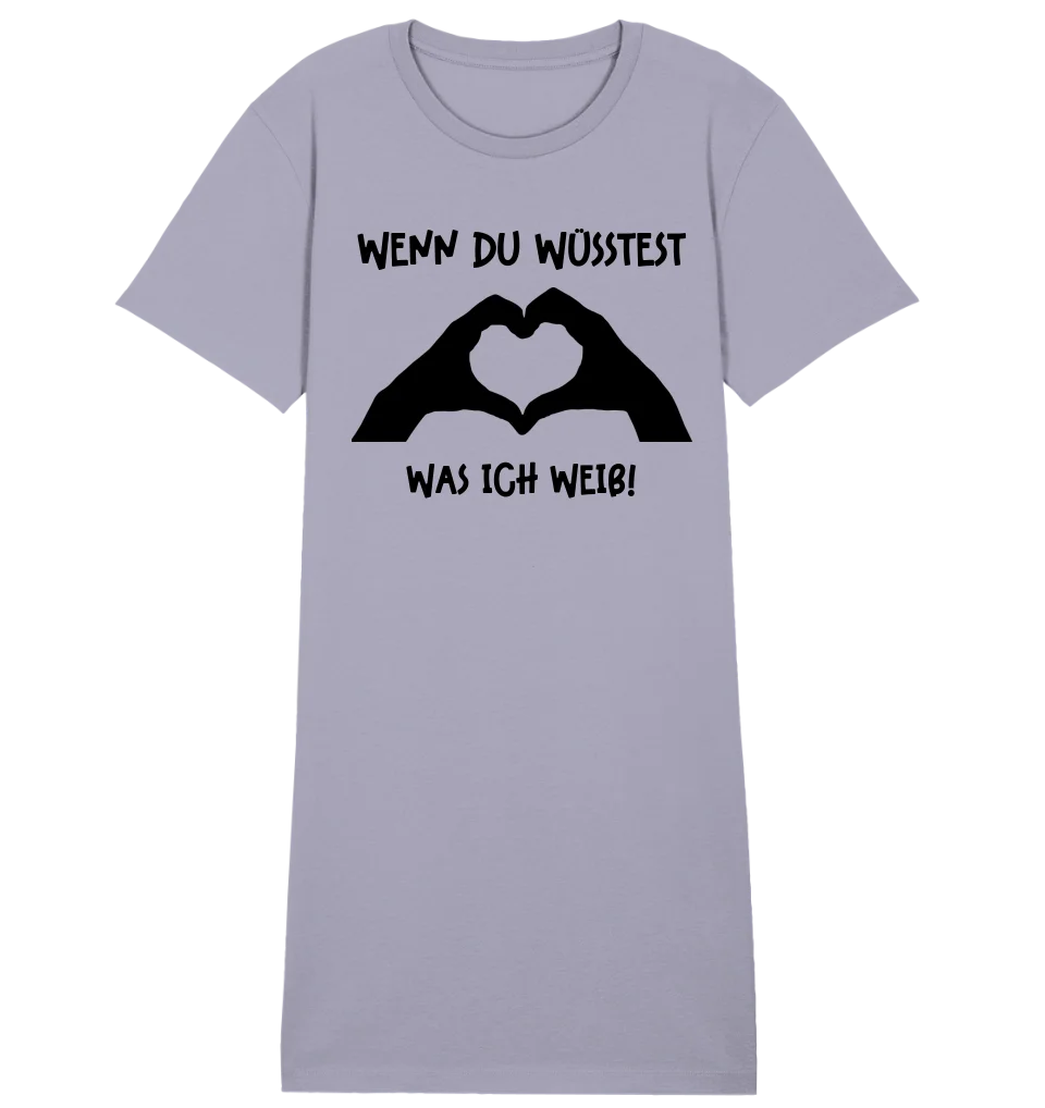 No question, I love you too! • Hands • personalized text • Ladies Premium T-Shirt Dress made of organic cotton S-2XL • Exclusive design • personalized