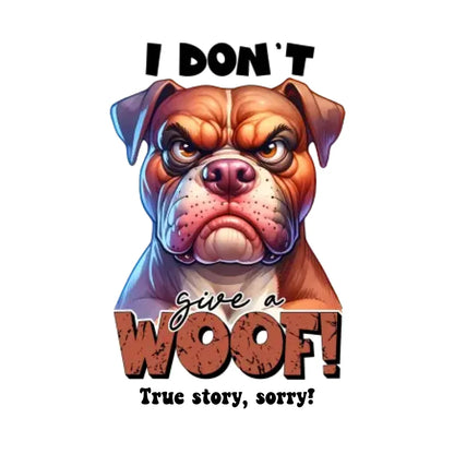 Woof! • Hund • STICKER 20x20 cm (Aufkleber) • personalisiert - White / OneSize / ausgestanzter Sticker 20x20 cm