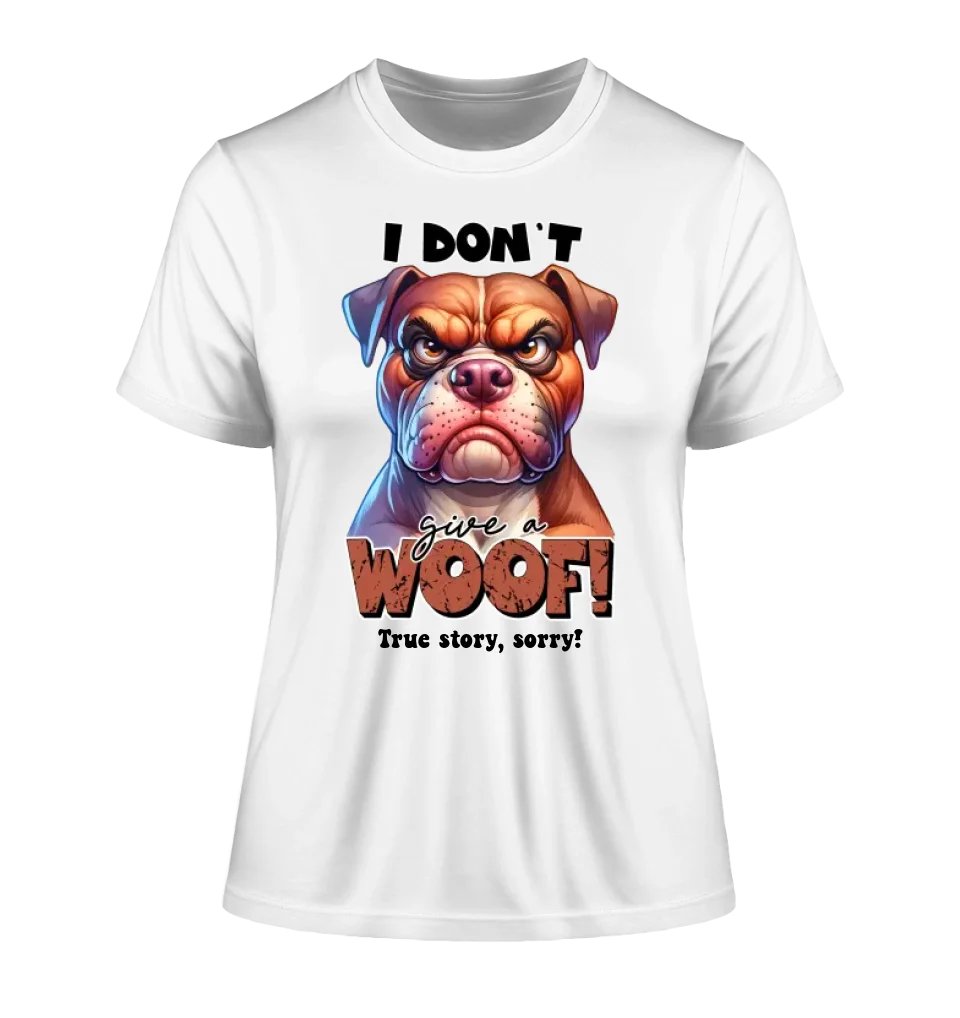 Woof! • Hund • Ladies Premium T-Shirt XS-2XL aus Bio-Baumwolle für Damen • Exklusivdesign • personalisiert