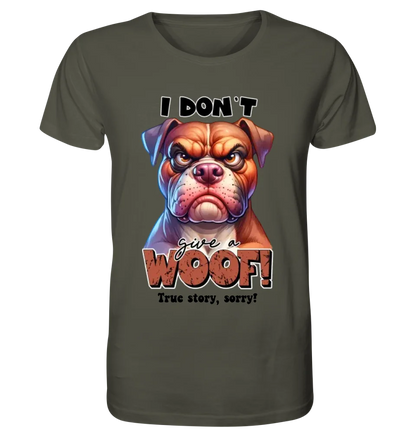 Woof! • Dog • Unisex Premium T-Shirt XS-5XL made of organic cotton for women &amp; men • Exclusive design • personalized