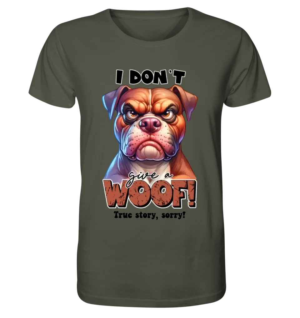 Woof! • Dog • Unisex Premium T-Shirt XS-5XL made of organic cotton for women &amp; men • Exclusive design • personalized