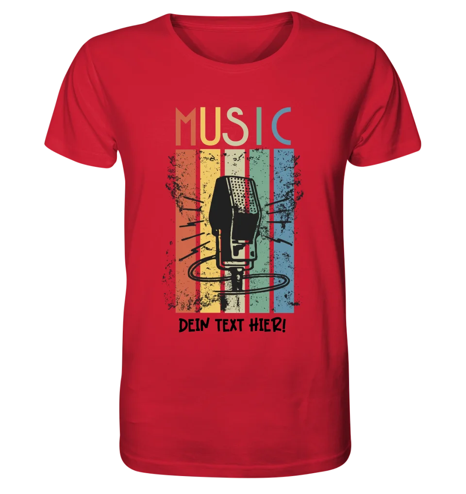 Music • Sing • Mic • Unisex Premium T-Shirt XS-5XL aus Bio-Baumwolle für Herren & Damen • personalisiert • Motivprodukt