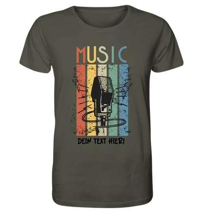 Music • Sing • Mic • Unisex Premium T-Shirt XS-5XL aus Bio-Baumwolle für Herren & Damen • personalisiert • Motivprodukt