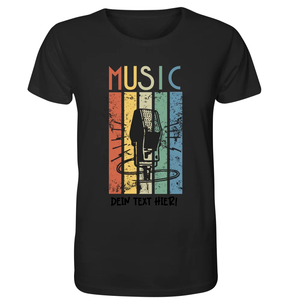 Music • Sing • Mic • Unisex Premium T-Shirt XS-5XL aus Bio-Baumwolle für Herren & Damen • personalisiert • Motivprodukt