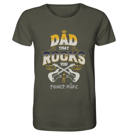 Dad that rocks you • Unisex Premium T-Shirt XS-5XL aus Bio-Baumwolle für Herren & Damen • personalisiert • Motivprodukt