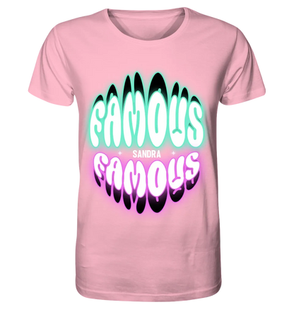 FAMOUS + Name • personalisierter Text • Unisex Premium T-Shirt XS-5XL aus Bio-Baumwolle für Damen & Herren • Exklusivdesign • personalisiert