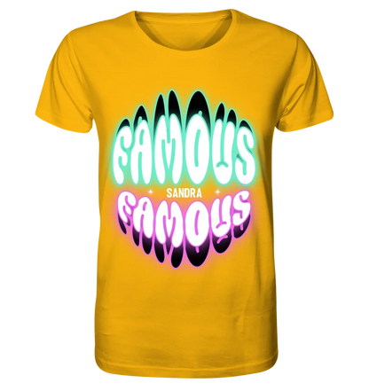 FAMOUS + Name • personalisierter Text • Unisex Premium T-Shirt XS-5XL aus Bio-Baumwolle für Damen & Herren • Exklusivdesign • personalisiert