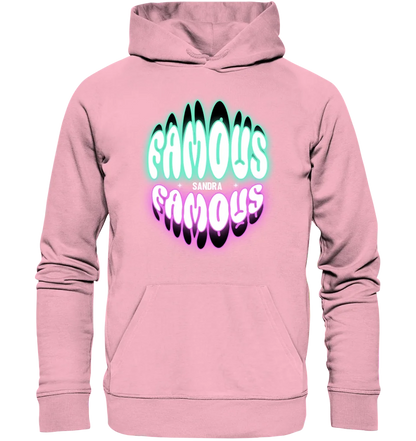 FAMOUS + Name • personalisierter Text • Unisex Premium Hoodie XS-5XL aus Bio-Baumwolle für Damen & Herren • Exklusivdesign • personalisiert