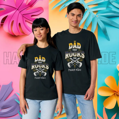 Dad that rocks you • Unisex Premium T-Shirt XS-5XL aus Bio-Baumwolle für Herren & Damen • personalisiert • Motivprodukt