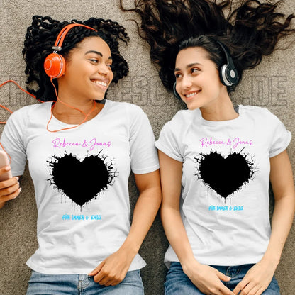 Dein Bild im "Wild-Heart" Design • Ladies Premium T-Shirt XS-2XL aus Bio-Baumwolle für Damen • Fotogeschenk • personalisiert