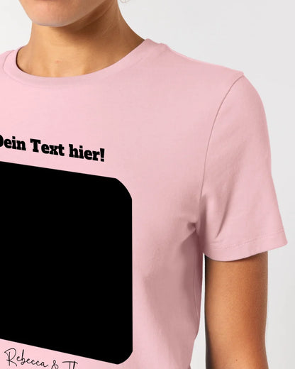 Dein Bild in viereckiger Form personalisierbar • Ladies Premium T-Shirt XS-2XL aus Bio-Baumwolle für Damen