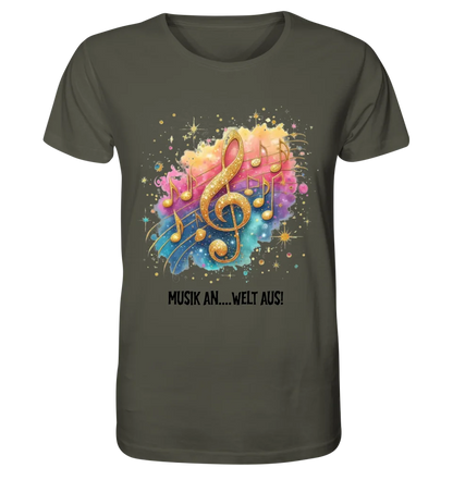 25 Motive zur Auswahl • Fantasy Music Notes • Noten • Musik • Unisex Premium T-Shirt XS-5XL aus Bio-Baumwolle für Damen & Herren • Exklusivdesign • personalisiert