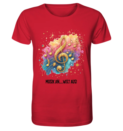 25 Motive zur Auswahl • Fantasy Music Notes • Noten • Musik • Unisex Premium T-Shirt XS-5XL aus Bio-Baumwolle für Damen & Herren • Exklusivdesign • personalisiert