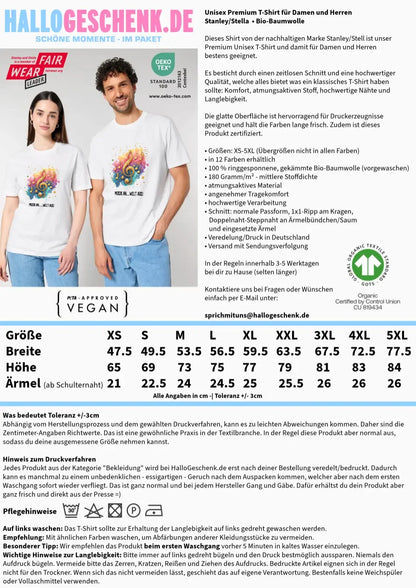 25 Motive zur Auswahl • Fantasy Music Notes • Noten • Musik • Unisex Premium T-Shirt XS-5XL aus Bio-Baumwolle für Damen & Herren • Exklusivdesign • personalisiert