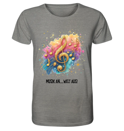 25 Motive zur Auswahl • Fantasy Music Notes • Noten • Musik • Unisex Premium T-Shirt XS-5XL aus Bio-Baumwolle für Damen & Herren • Exklusivdesign • personalisiert