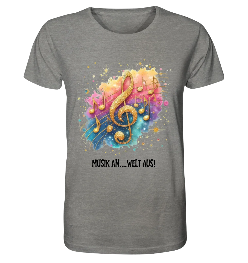 25 Motive zur Auswahl • Fantasy Music Notes • Noten • Musik • Unisex Premium T-Shirt XS-5XL aus Bio-Baumwolle für Damen & Herren • Exklusivdesign • personalisiert