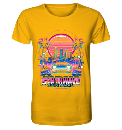 Your Name • Synthwave • Retro • 80s • Cyberpunk • Unisex Premium T-Shirt XS-5XL made of organic cotton for women &amp; men • Exclusive design • personalized