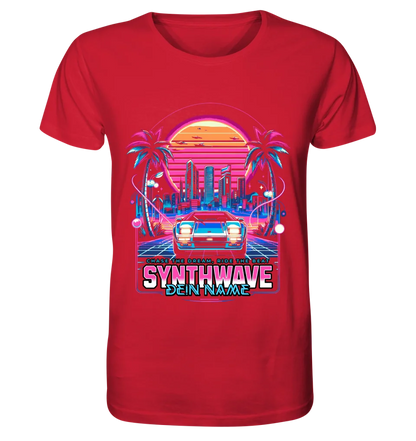 Dein Name • Synthwave • Retro • 80s • Cyberpunk • Unisex Premium T-Shirt XS-5XL aus Bio-Baumwolle für Damen & Herren • Exklusivdesign • personalisiert