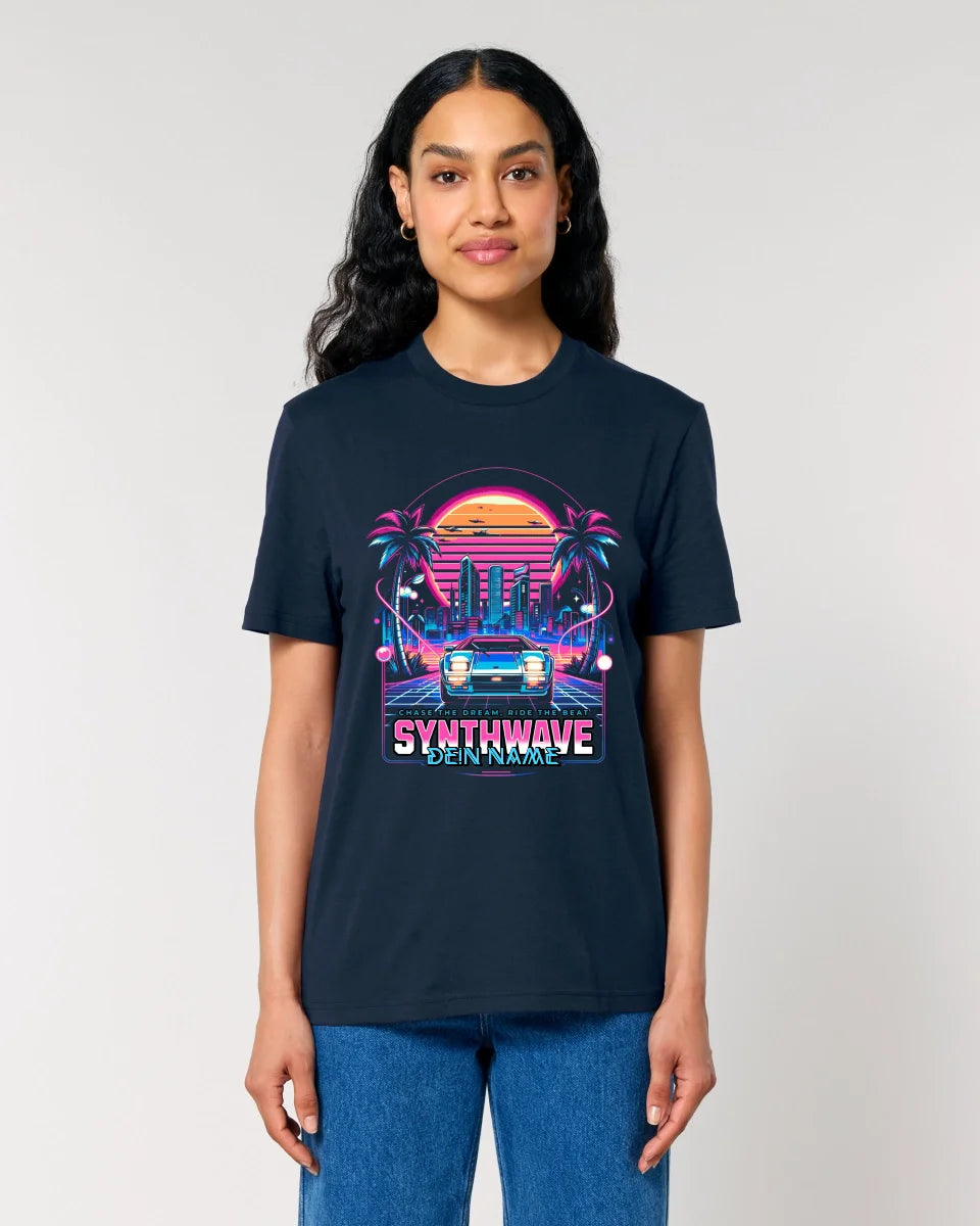 Your Name • Synthwave • Retro • 80s • Cyberpunk • Unisex Premium T-Shirt XS-5XL made of organic cotton for women &amp; men • Exclusive design • personalized